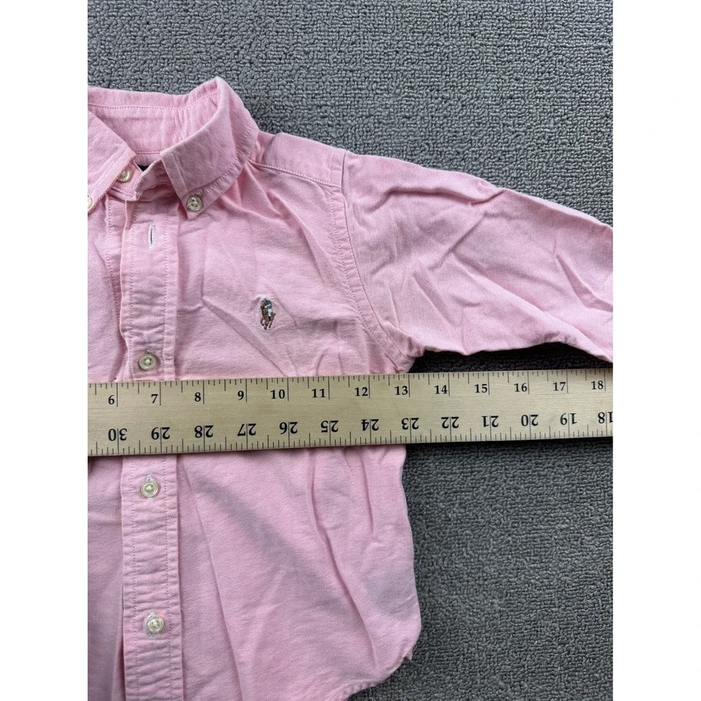 Ralph Lauren Blake Oxford Dress Shirt Kids 2/2T Pink 100% Cotton Formal Party